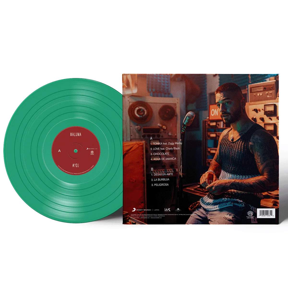 Maluma - #7DJ (7 Dias En Jamaica) Turquoise Vinyl LP - Image 3