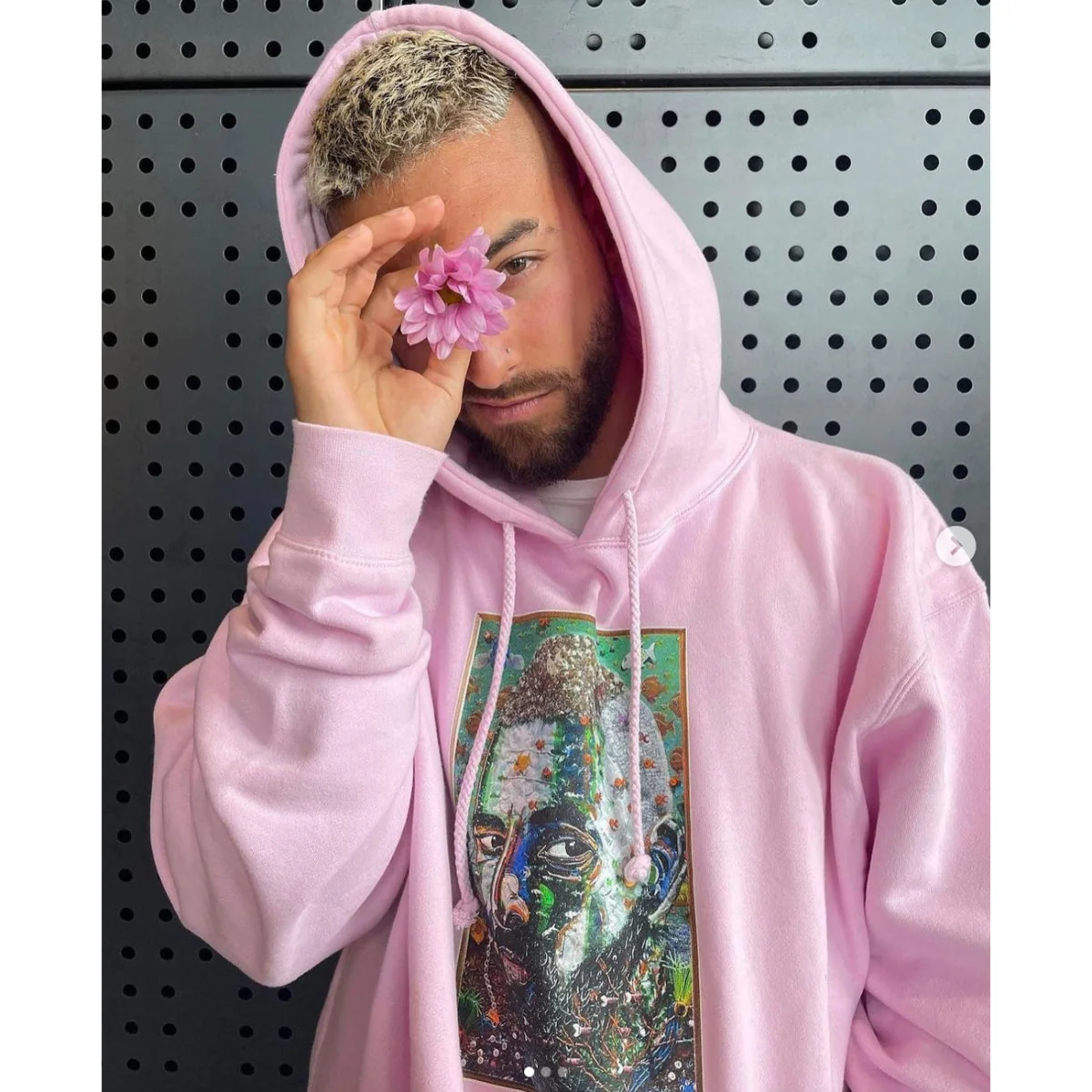 Maluma - #7DJ Portrait Pink Hoodie - Image 2