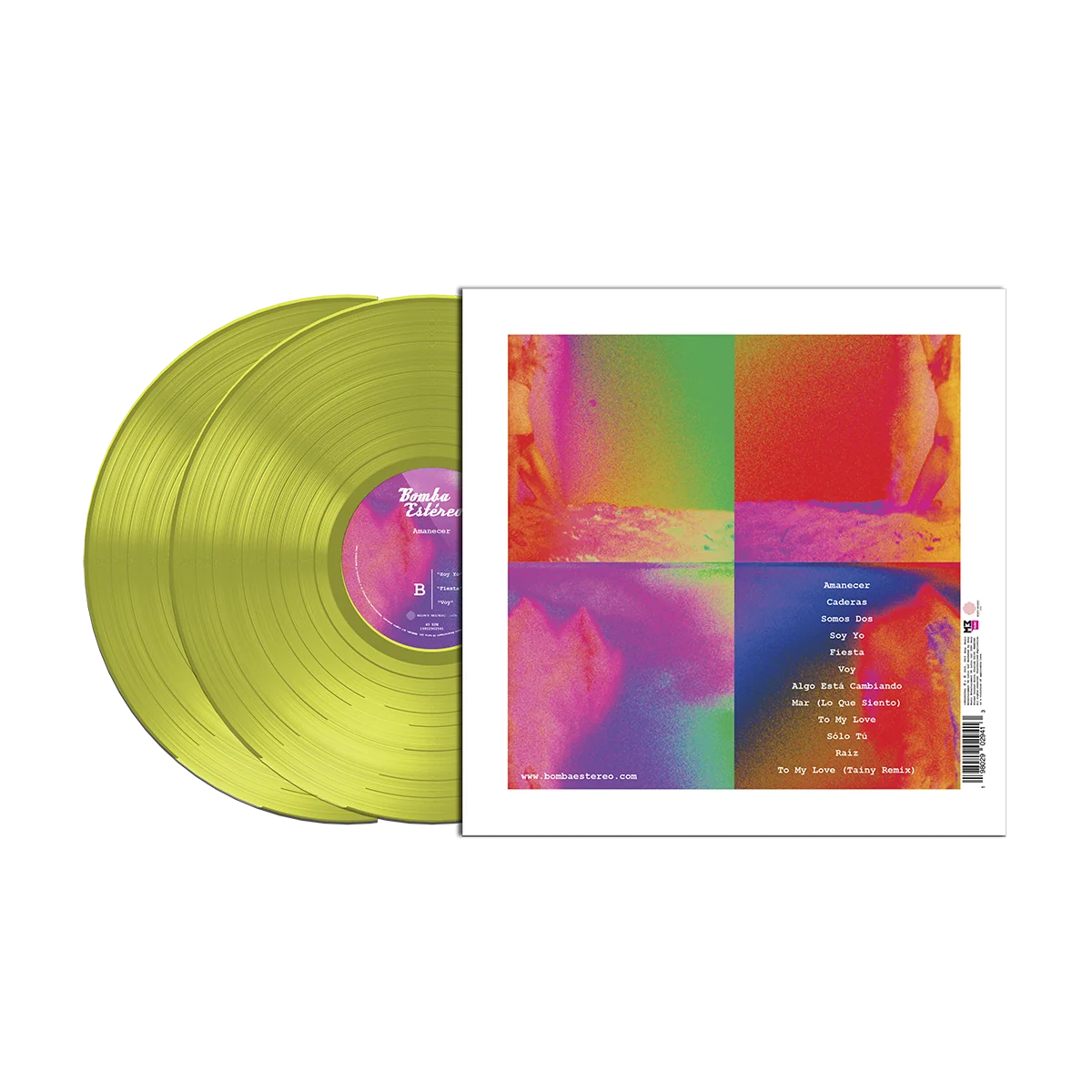Bomba Estereo - Amanecer 10 Year Anniversary Highlighter Yellow Vinyl 2LP - Image 2