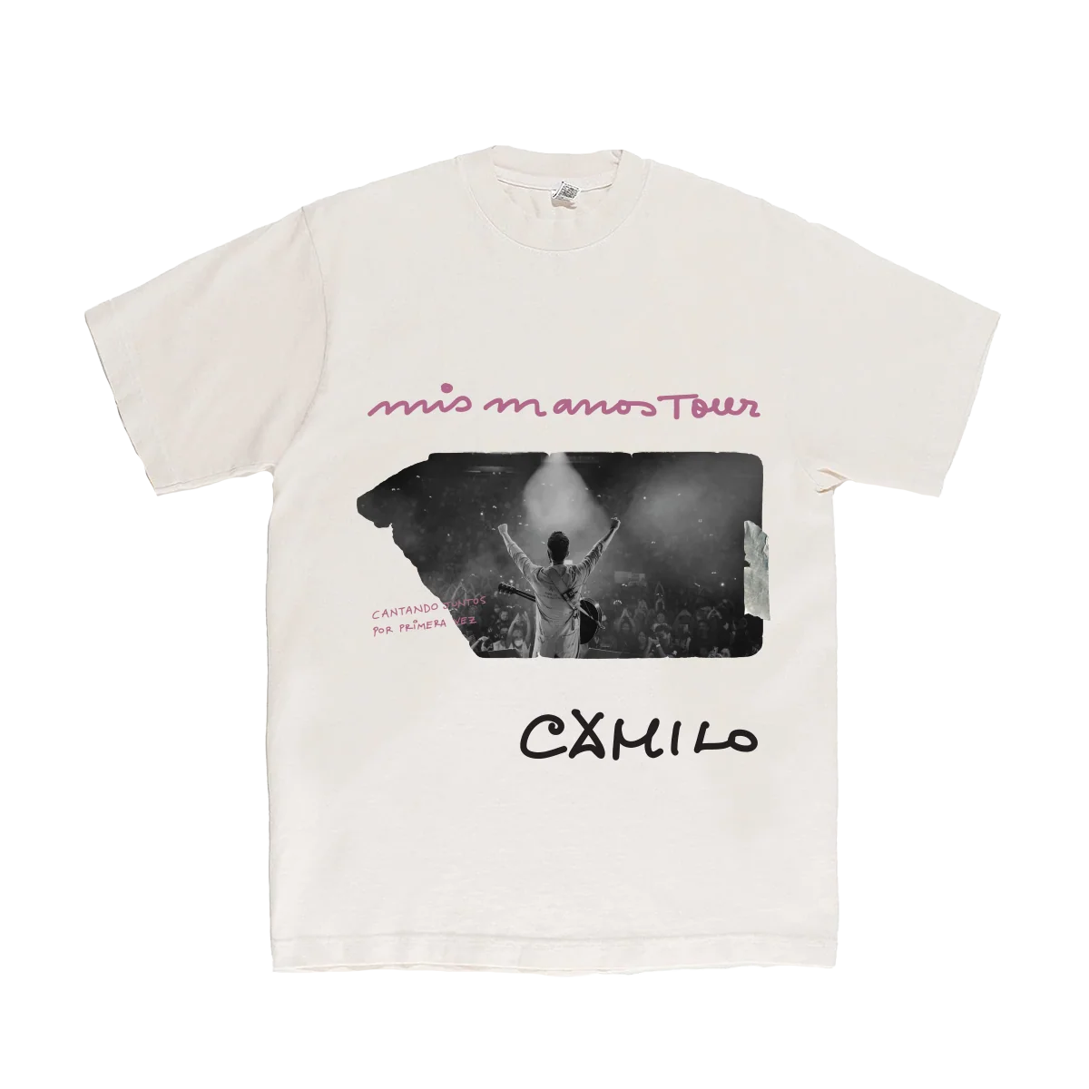 Camilo Mis Manos Tour Recap Crème T-Shirt