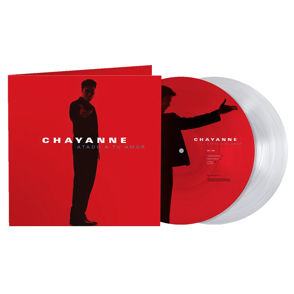 Chayanne - Atado A Tu Amor Red Picture Disc and White 2LP Vinyl