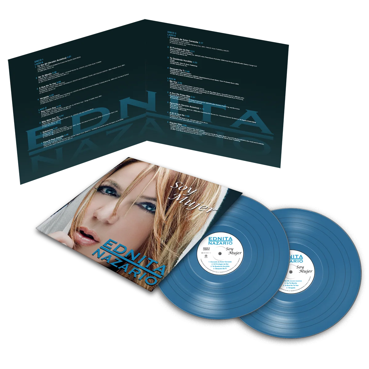 Ednita Nazario - Soy Mujer Aqua Vinyl 2LP - Image 3