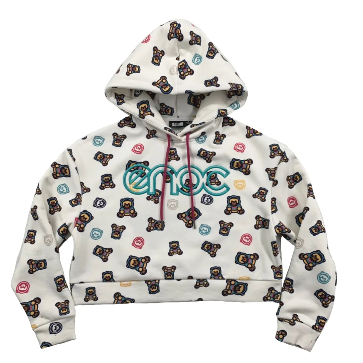 ENOC White Cropped Hoodie
