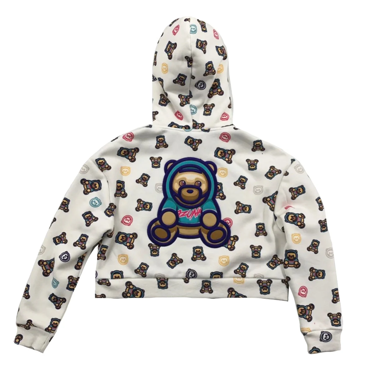 ENOC White Cropped Hoodie - Image 2