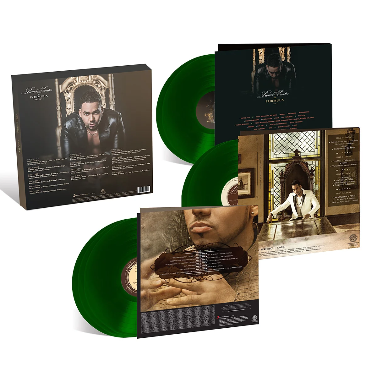 Romeo Santos - Fórmula, Vol. 1, 2, 3 Box Set (Translucent Green Vinyl 7LP) - Image 2