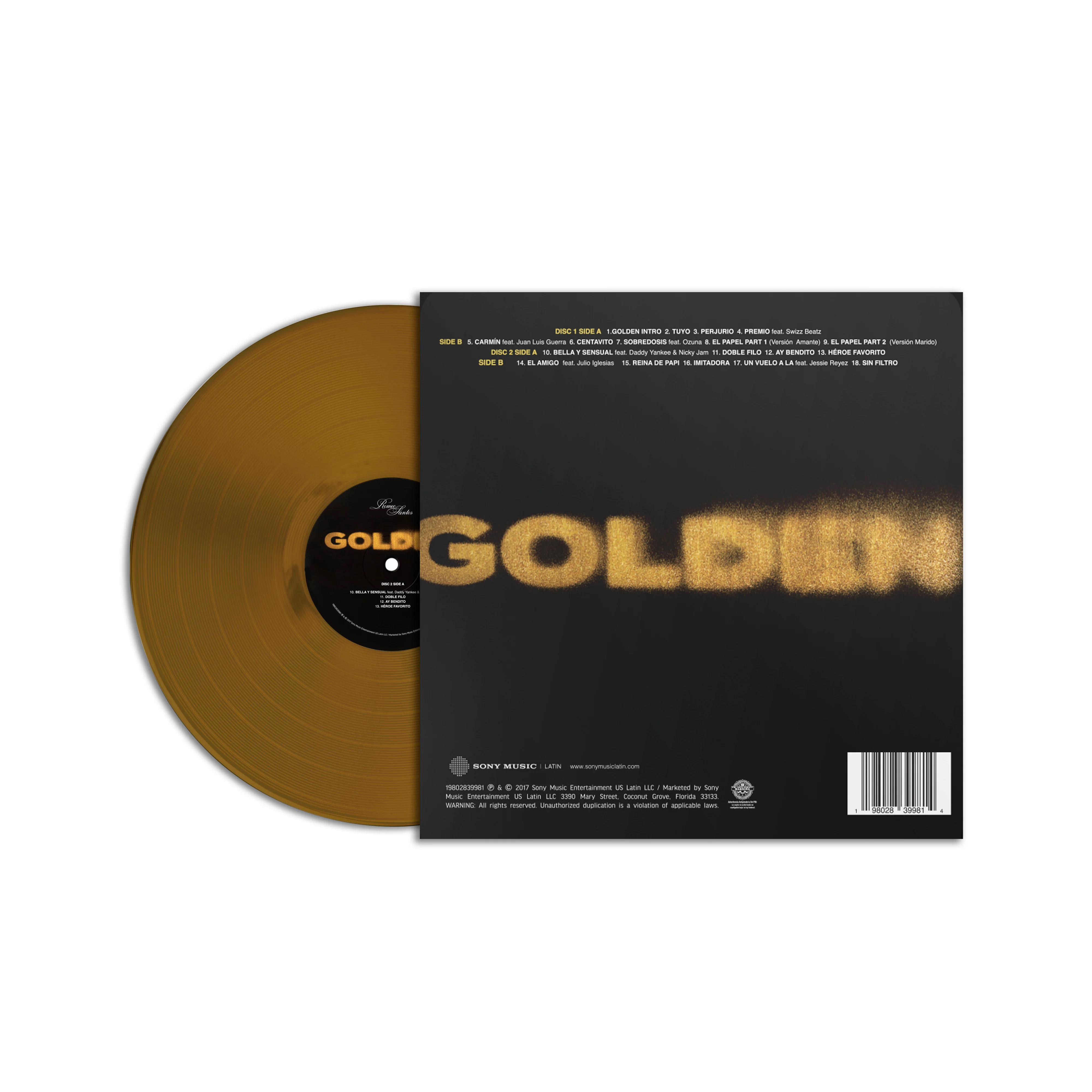 Romeo Santos - Golden Vinyl 2LP - Image 3