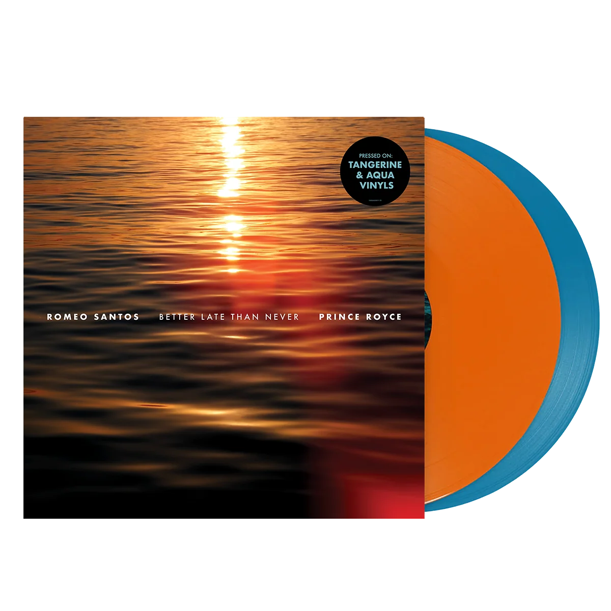 Romeo Santos & Prince Royce - Better Late Than Never (Autographed Tangerine & Aqua Vinyls 2LP)